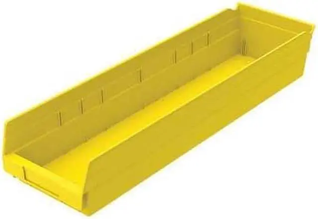 Main image of AKRO-MILS 30164YELLO Yellow Shelf Bin, 23-5/8"L x 6-5/8"W x 4"H