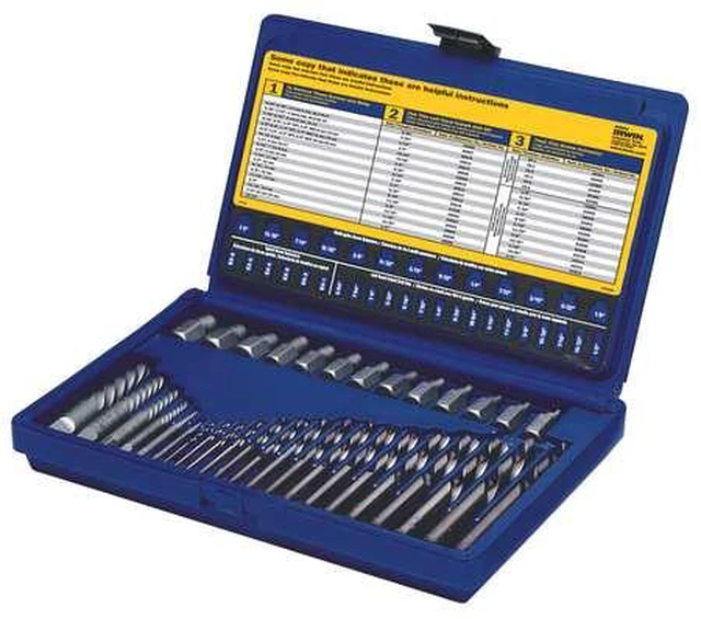 Alt view image 2 of 3 - IRWIN HANSON 11135ZR Screw Extractor/Drill Set,35 Pcs