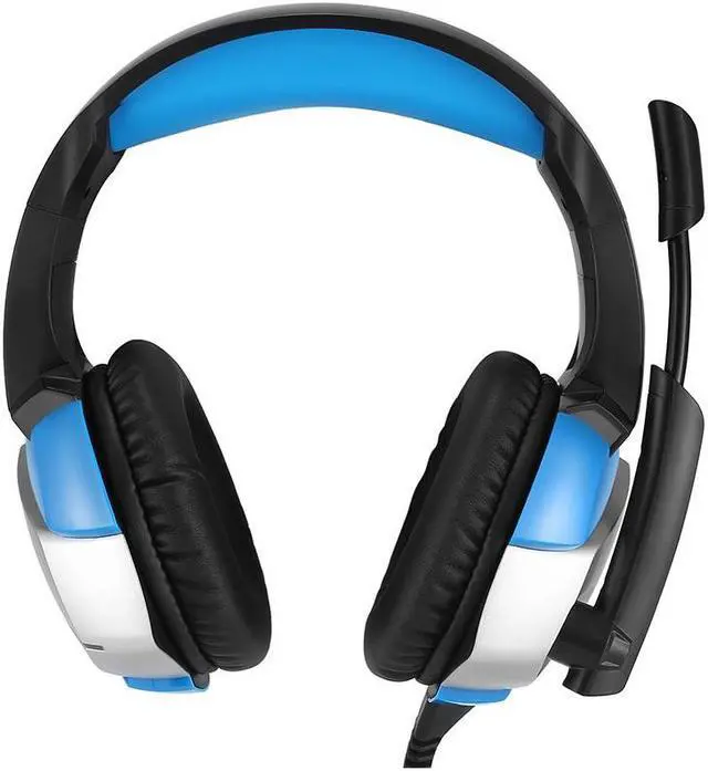 Alt view image 2 of 3 - DPRUI New Earphone For PS4 Bass Cuffie Gaming per PC Computer Adapter Need Headset With Microphone LED Lights Gaming Headphones (Blue)