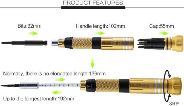 Alt view image 6 of 7 - BST-8911A 13in1 Multifunctional tools Set Mini Electronic Screwdriver Bits Mobile Repair Tools Kit Set For iPhone Laptop