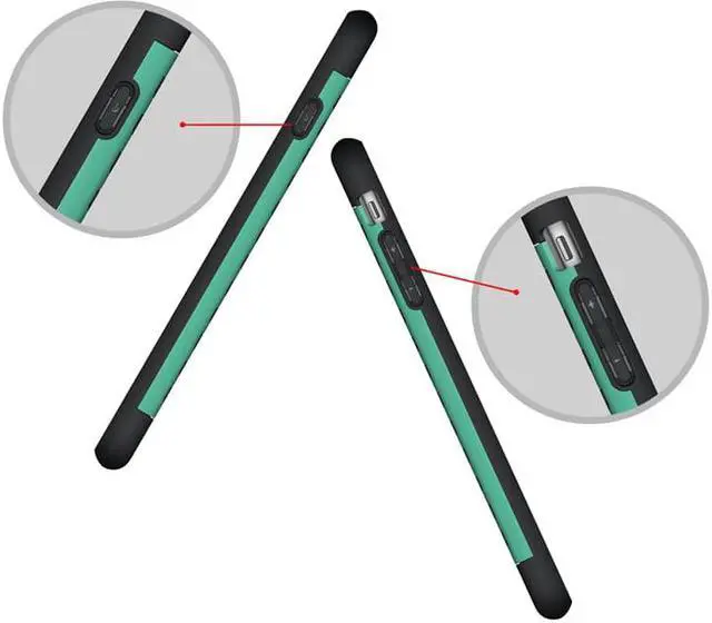 Alt view image 7 of 7 - TEAL MINT TOUGH SLIM ARMOR SHIELD CASE HARD COVER FOR APPLE iPHONE 7/8 PLUS