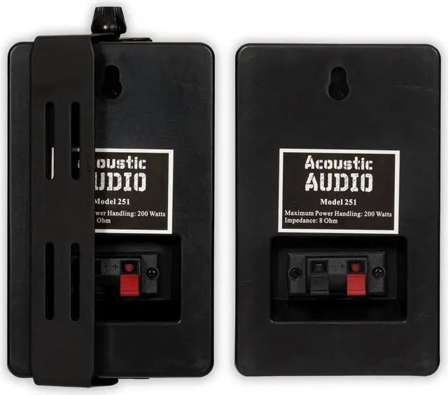 Alt view image 4 of 6 - Acoustic Audio 251B Bluetooth Indoor or Outdoor Powered Speaker Pair Black