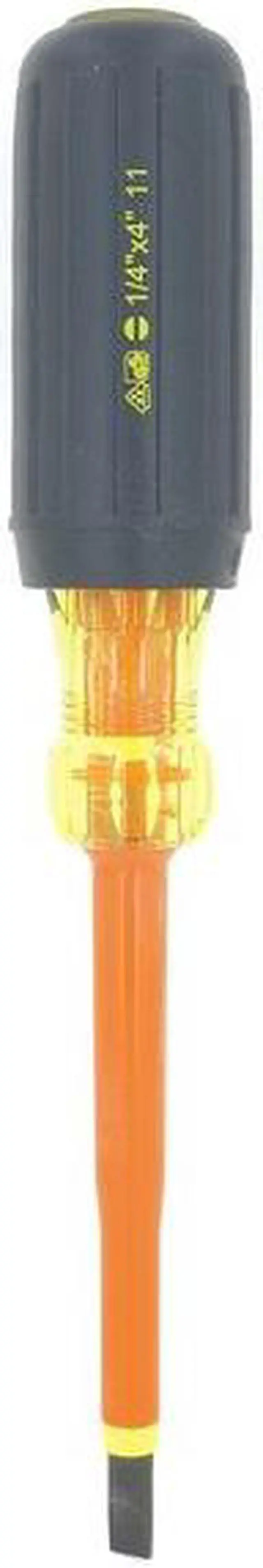 Main image of Insulated Screwdriver,Slotted,1/4" x 4",Round IDEAL 35-9150