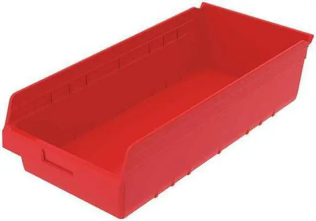Alt view image 2 of 2 - AKRO-MILS 30014RED Red Shelf Bin, 23-5/8"L x 11-1/8"W x 6"H