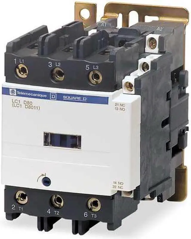 Alt view image 2 of 3 - SCHNEIDER ELECTRIC LC1D80L6 IEC Magnetic Contactor, 1NC/1NO, 208V AC, 3 P,