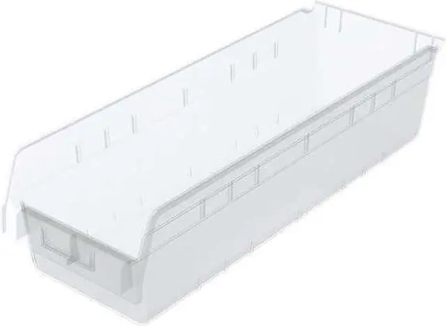 Main image of AKRO-MILS 30084SCLAR Shelf Storage Bin, Plastic, Clear, 6 in H, 8 3/8 in W, 23