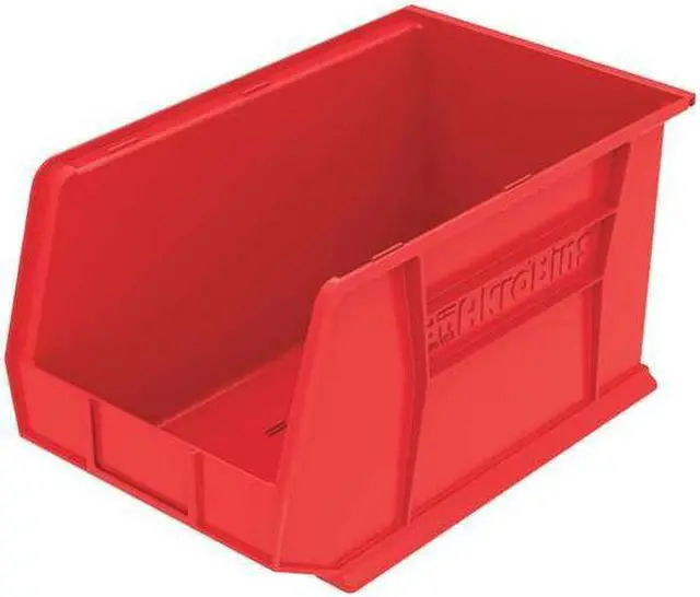 Main image of AKRO-MILS 30260RED Red Hang and Stack Bin, 18"L x 11"W x 10"H