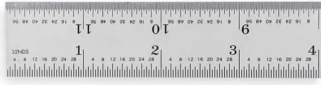 Main image of MITUTOYO 182-121 Steel Rule,Rigid,12 In,8/16/32/64ths