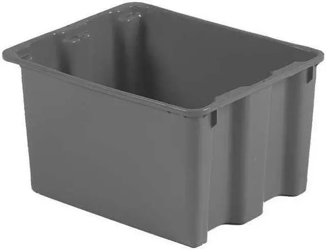 Alt view image 2 of 2 - LEWISBINS SN2117-12 Gray Hang & Stack Storage Bin, Plastic, Gray, 12 in H, 17