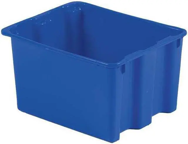 Alt view image 2 of 2 - LEWISBINS SN2117-12 Blue Hang & Stack Storage Bin, Plastic, Blue, 12 in H, 17