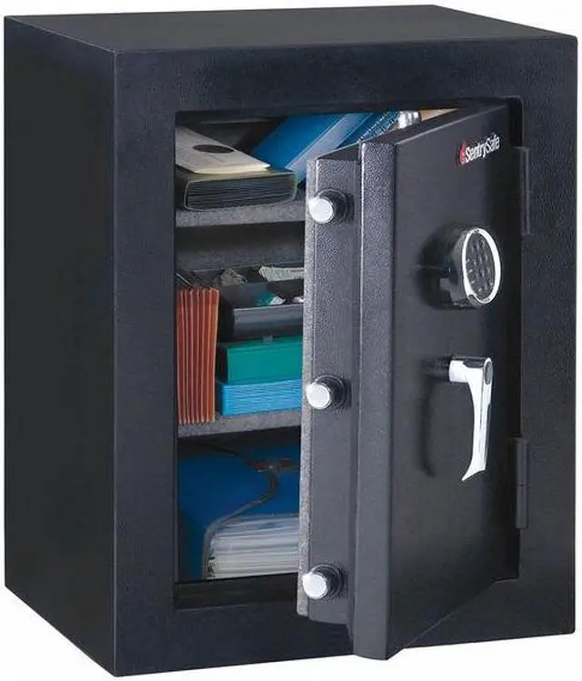 Alt view image 2 of 10 - SENTRY SAFE EF3428E Executive Fire Safe,3.4 cu ft,Black