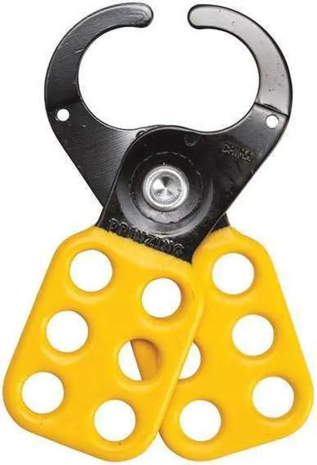 Alt view image 2 of 9 - BRADY T220 Lockout Hasp, Standard, 6 Lock, 5 In. L, Color: Yellow