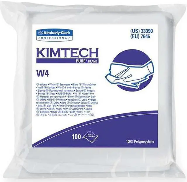 Main image of KIMTECH 33330 Critic Task Wipe AntiStat DbleBag WHT Dispos 500/Cs