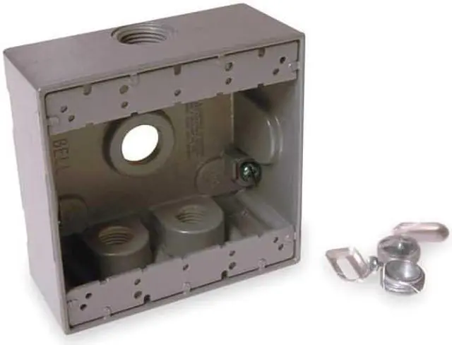 Alt view image 2 of 3 - BELL OUTDOOR 5343-0 Weatherproof Electrical Box, 31 cu in, Double Gang Box