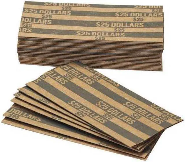Alt view image 5 of 6 - Pap-R Products Flat Coin Wrappers Dollar Coin $25 Pop-Open Wrappers 1000/Box