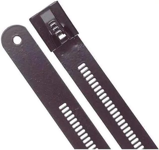 Alt view image 3 of 4 - TY-RAP TYS12-470C 12" L, 0.47" W, Black Metal Cable Tie, PK 100
