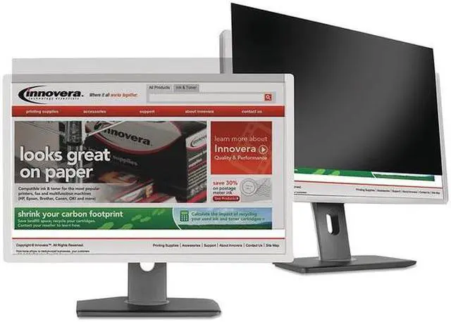 Alt view image 3 of 13 - Innovera Blackout Privacy Filter for 27" Widescreen LCD Monitor 16:9 Aspect