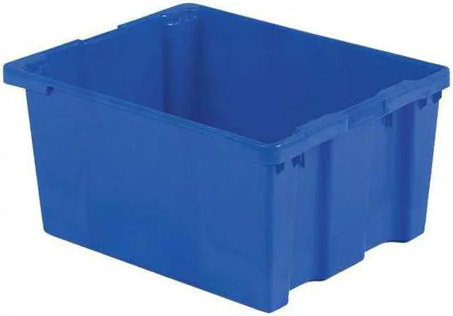 Alt view image 2 of 2 - LEWISBINS SN3024-15 Blue Hang & Stack Storage Bin, Plastic, Blue, 15 1/8 in H,