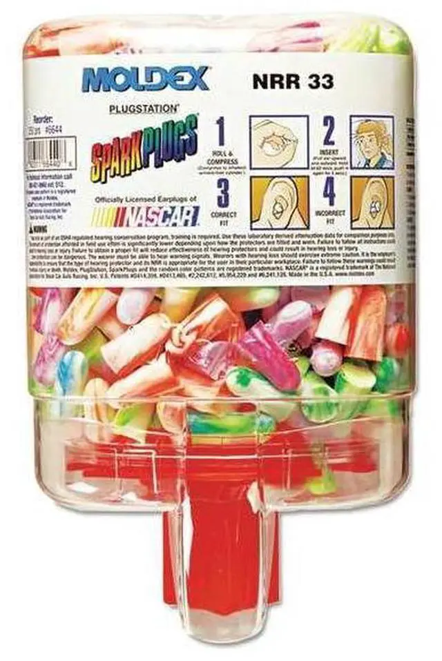 Alt view image 2 of 5 - Moldex SparkPlugs PlugStation Dispenser Cordless 33NRR Asst. Colors 250 Pairs