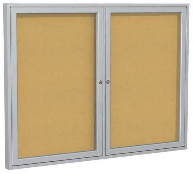 Alt view image 3 of 11 - GHENT PA23648K Enclosed Cork Bulletin Board 36x48", 2 Door