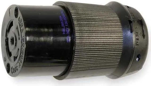 Alt view image 2 of 4 - HUBBELL WIRING DEVICE-KELLEMS HBL2813BK 30A Locking Connector 4P 5W 120/208VAC