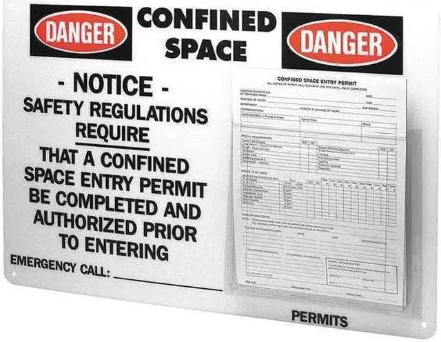 Alt view image 2 of 4 - Confined Space Permit Ctr, H15 3/4In