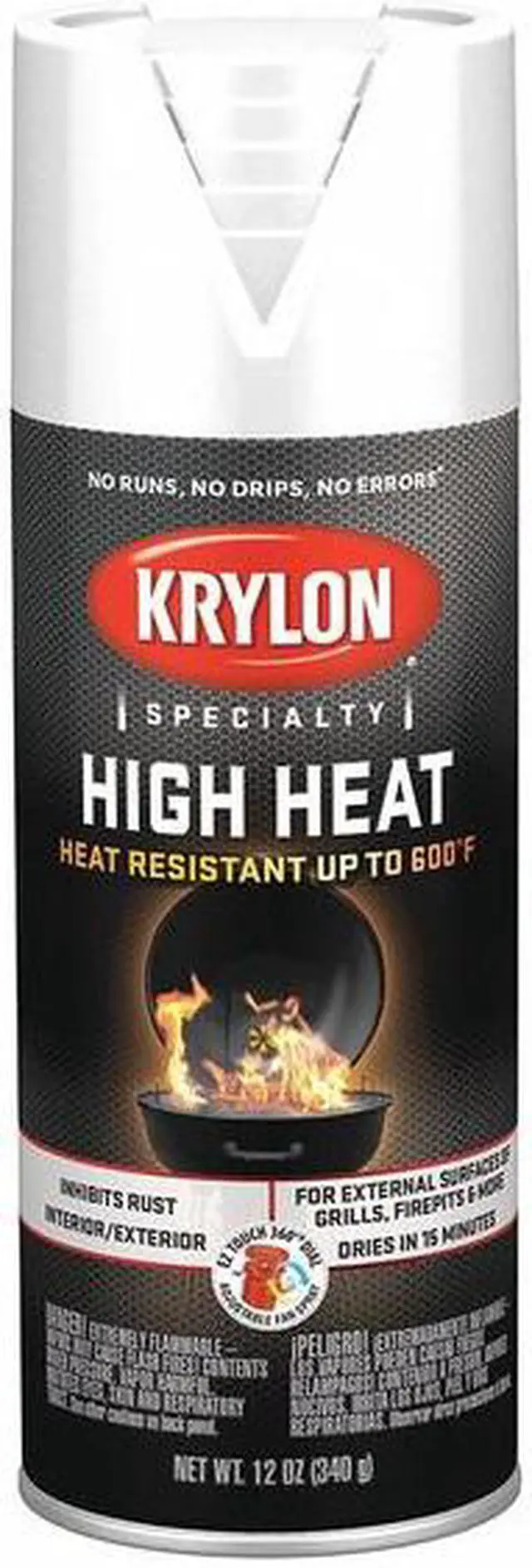 Main image of KRYLON K01505777 Spray Paint, White, Flat, 12 oz.