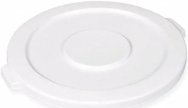 Alt view image 2 of 8 - RUBBERMAID FG264560WHT Brute Trash Can Top,Flat,Snap-On Closure,White