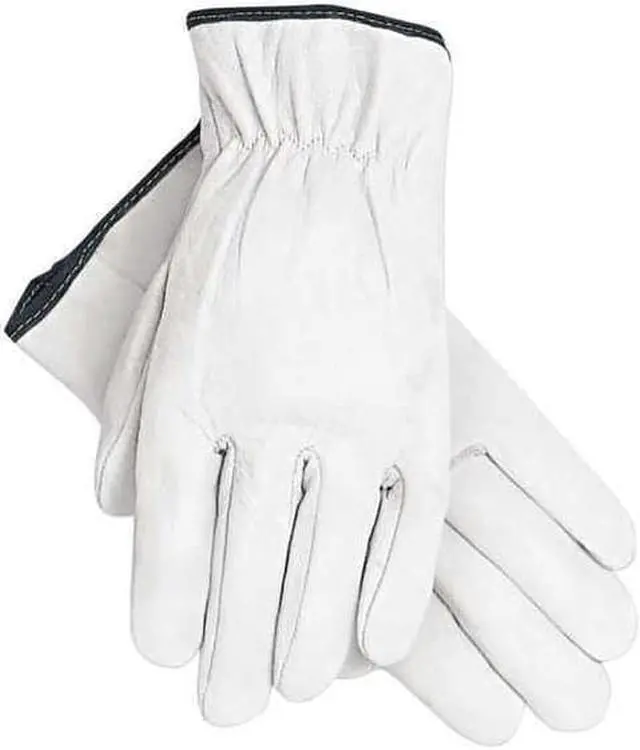Alt view image 6 of 8 - Memphis Grain Goatskin Driver Gloves White Extra-Large 12 Pairs 3601XL