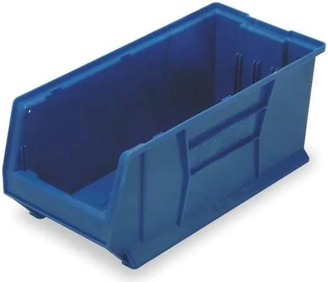 Alt view image 2 of 3 - QUANTUM STORAGE SYSTEMS QUS973BL Storage Bin, Polypropylene/Polyethylene, Blue,