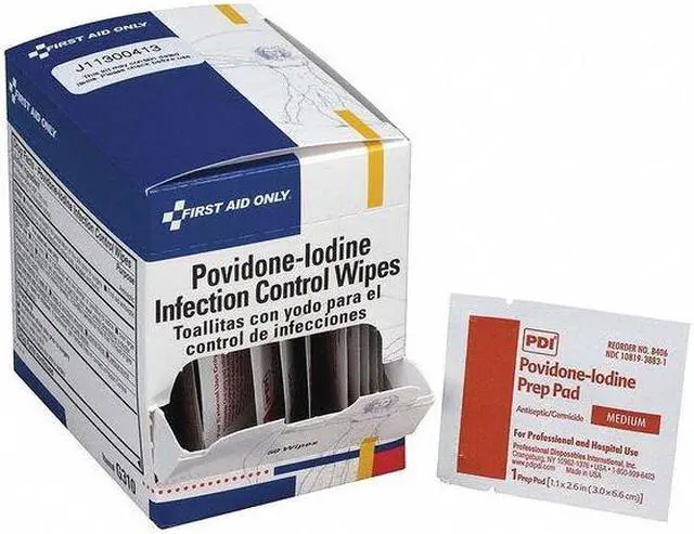Alt view image 7 of 10 - First Aid Only Refill for SmartCompliance General Business Cabinet PVP Iodine 50/BX G310