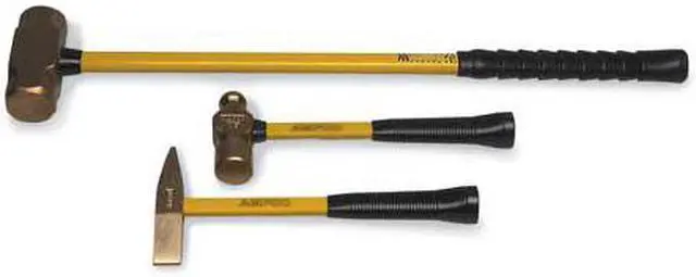 Alt view image 3 of 3 - AMPCO SAFETY TOOLS H-2FG 16 oz. Nonsparking Ball Peen Hammer, 14" Fiberglass