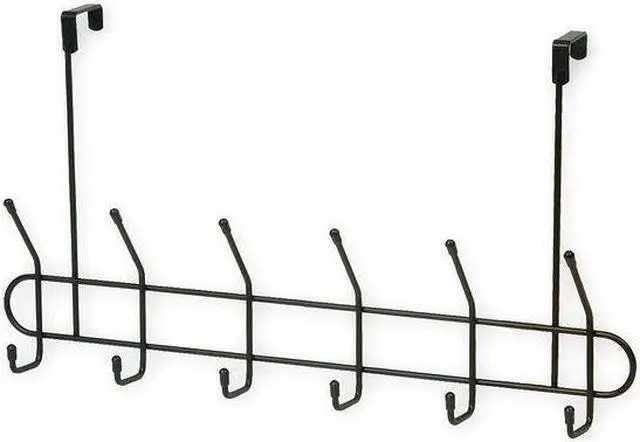 Main image of ZORO SELECT 1HFL1 Coat and Garment Hook,12 Ends,Black