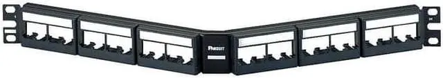 Alt view image 3 of 13 - PANDUIT CPPLA24WBLY Angled Patch Panel,Mini-Com,Rack Mt,24P