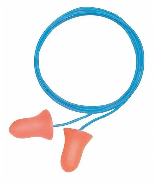 Alt view image 3 of 13 - Max® Disposable Earplugs, Foam, Coral, Corded