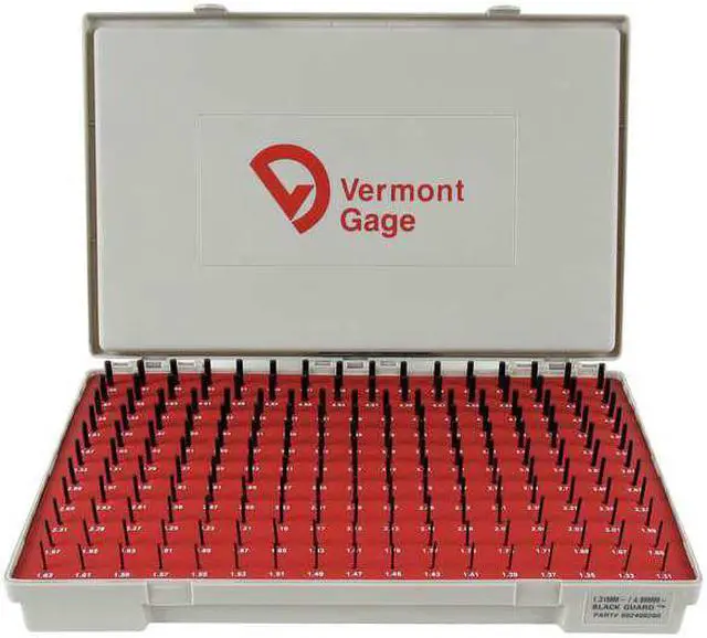 Main image of VERMONT GAGE 902400200 Pin Gage Set,Minus,1.31-4.99mm,Black