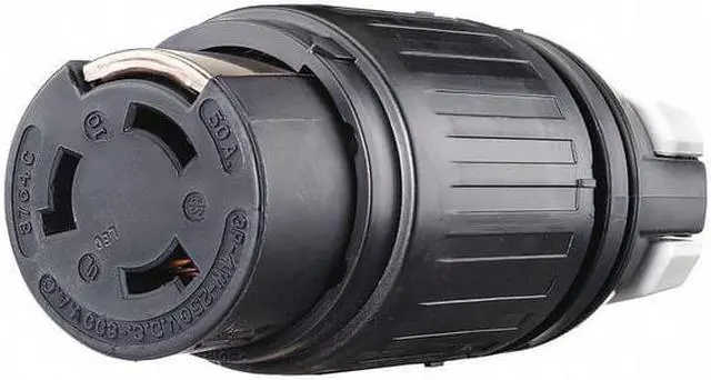 Alt view image 2 of 3 - Bryant Locking Connector,Black,Nylon,3 Poles  3764