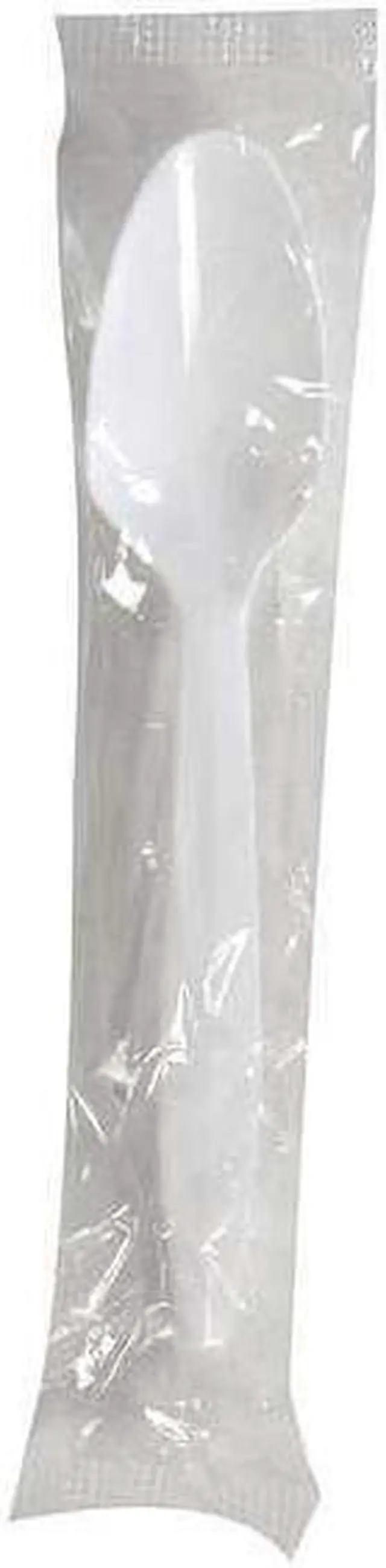 Main image of Wrapped Disposable Spoon, White, Medium Weight, PK1000 DIXIE TMP23C
