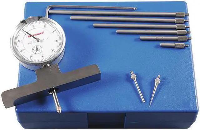 Main image of WESTWARD 4KY23 Gage,Dial Depth,0-22