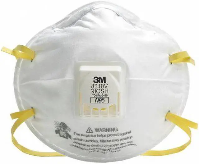 Alt view image 3 of 8 - 3M 8210V Industrial Particulate Respirator with Valve, N95 - 1 Box (10 Units)