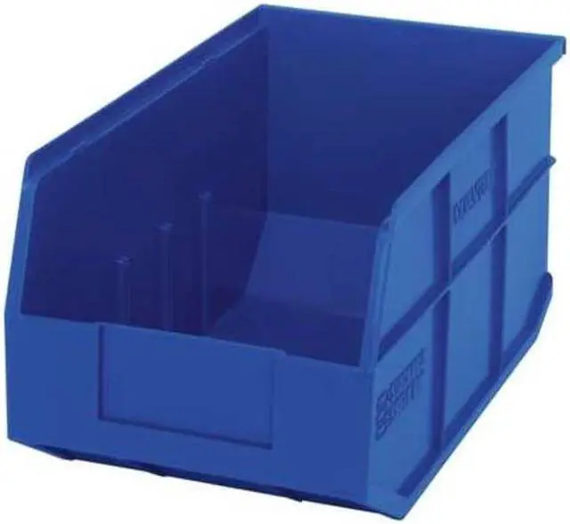Alt view image 2 of 3 - QUANTUM STORAGE SYSTEMS SSB443BL Shelf Storage Bin, Polypropylene, Blue, 7 in