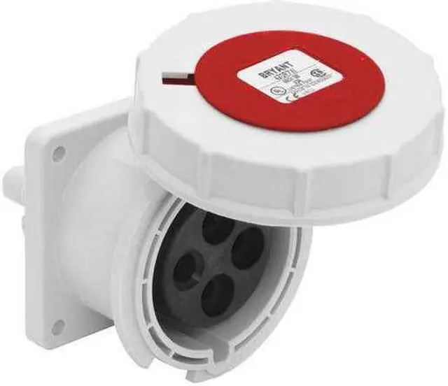 Alt view image 2 of 4 - BRYANT BRY420R7W Watertight Pin & Sleeve Receptacle, 20 A, 480V AC, Three