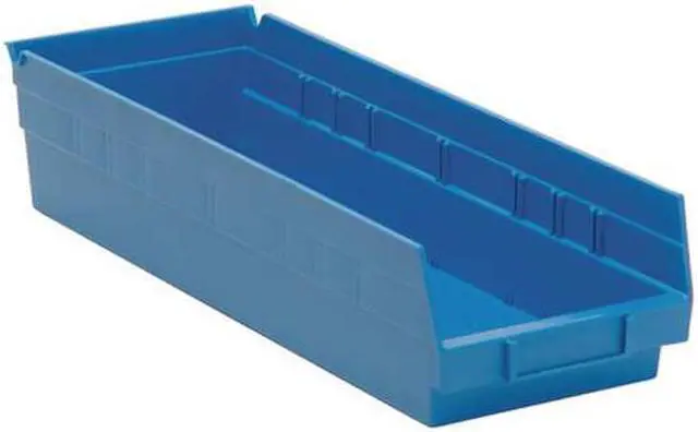 Alt view image 2 of 5 - QUANTUM STORAGE SYSTEMS QSB104BL Blue Shelf Bin, 17-7/8"L x 6-5/8"W x 4"H