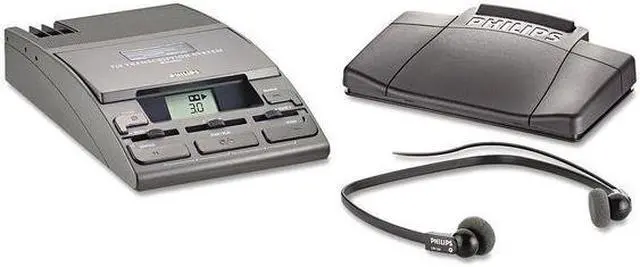 Alt view image 4 of 5 - 720-T Desktop Analog Mini Cassette Transcriber Dictation System W/Foot