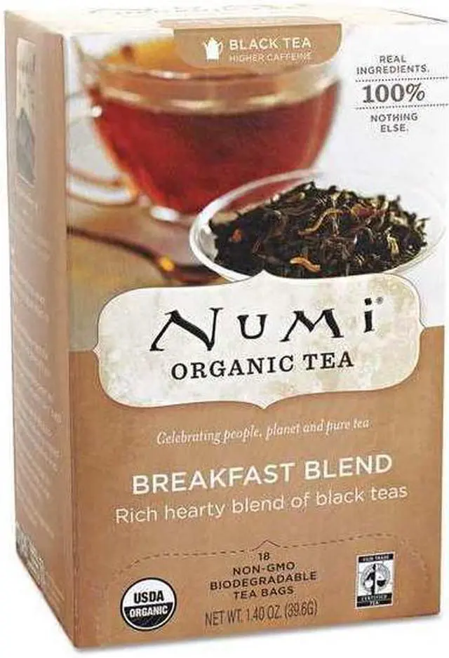 Alt view image 8 of 20 - Numi Organic Teas and Teasans 1.4oz Breakfast Blend 18/Box 10220