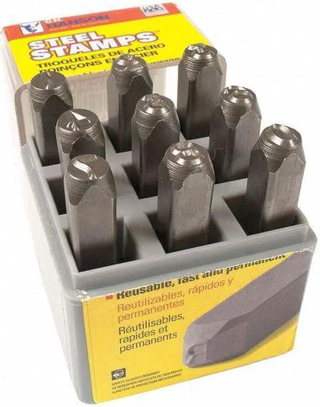 Alt view image 2 of 2 - C.H. HANSON 26185 Letter and Number Set,1/8 In. H,Steel