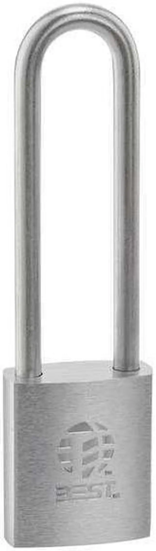 Main image of BEST 11B780L Padlock,4" Shackle H,Brass Shackle