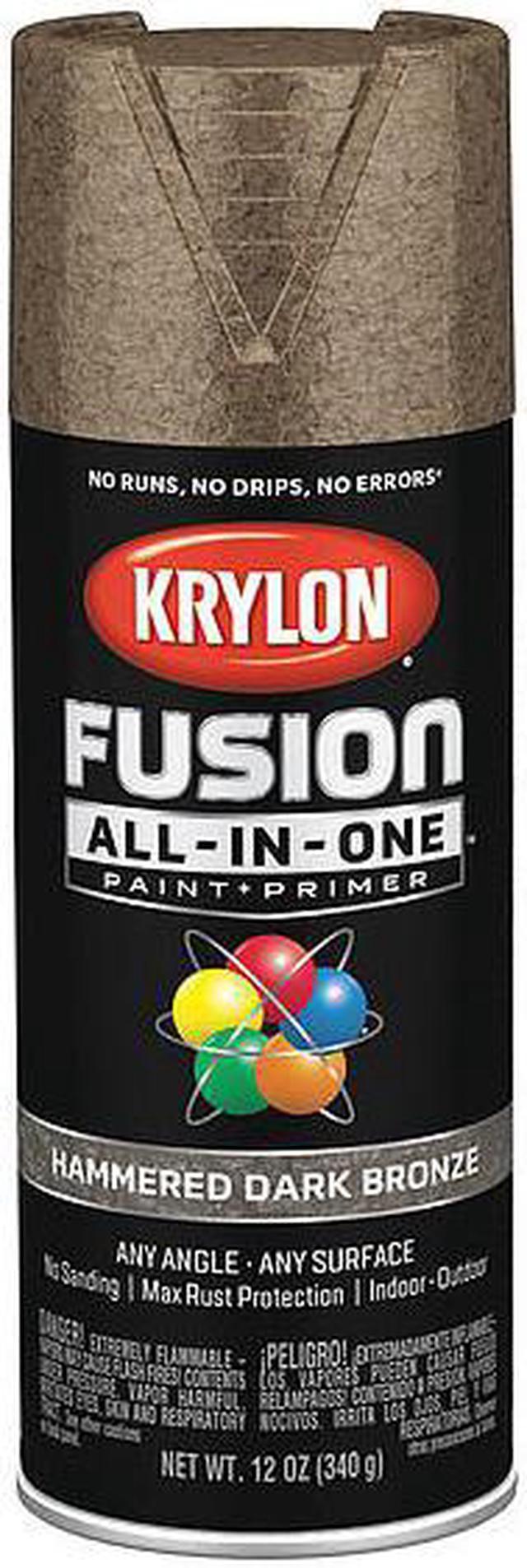 Krylon Fusion All-In-One Hammered Spray Paint & Primer, Dark