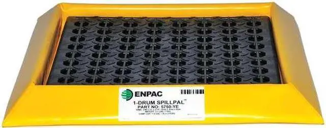 Alt view image 7 of 8 - ENPAC 5760-YE-G Spill Containment Tray, 24 gal Spill Capacity, 4 Drums