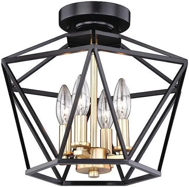 Main image of VAXCEL C0174 Turin 14.5in Semi-Flush Mount Bronze